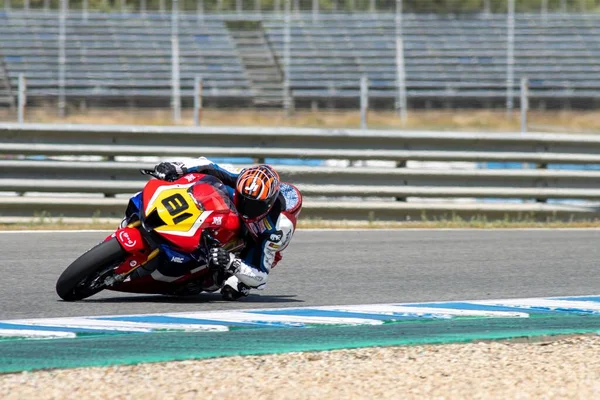 Esbk 2021 Jerez 1St 1St Race Fighting Torres Fernandez Jordi — Stok fotoğraf