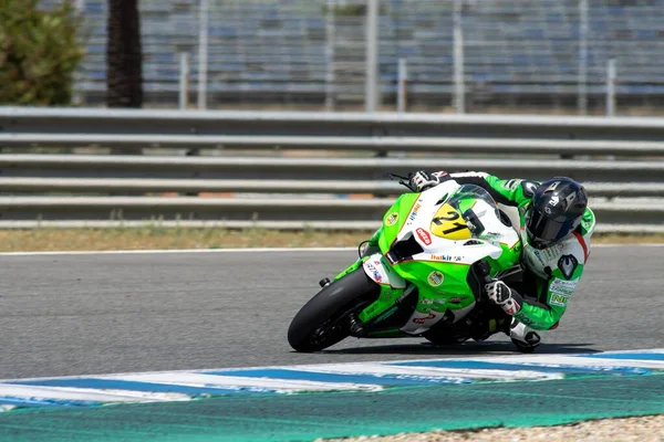 Esbk 2021 Jerez 1St 1St Race Alonso Hernandez Francisco Esp — Stok fotoğraf