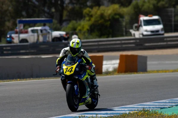 Esbk 2021 Jerez 1St 1St Race Fighting — Foto de Stock