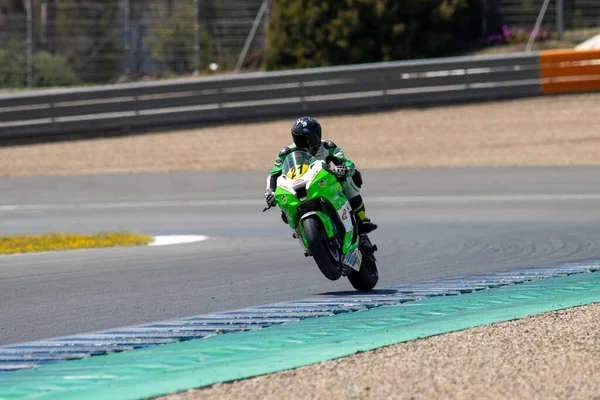 Esbk 2021 Jerez 1St 1St Race Alonso Hernandez Francisco Esp — Stok fotoğraf