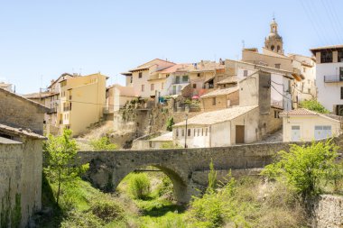 kırsal manzara rubielos de mora, teruel, İspanya