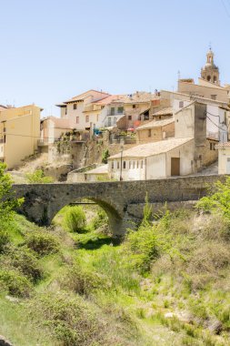 kırsal manzara rubielos de mora, teruel, İspanya