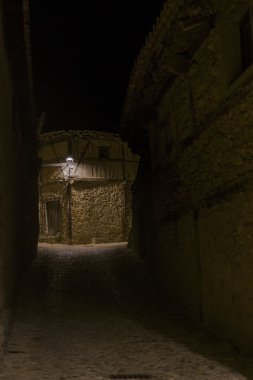 Sokak Calatanazor nigth, Soria, İspanya