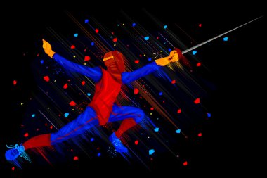 Folyo ile saldıran fencer