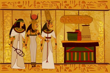 Antik Mısır papirüs ve hiyeroglif