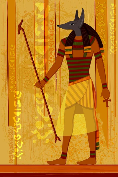 Antika egyptiska papyrus och hieroglyfer — Stock vektor