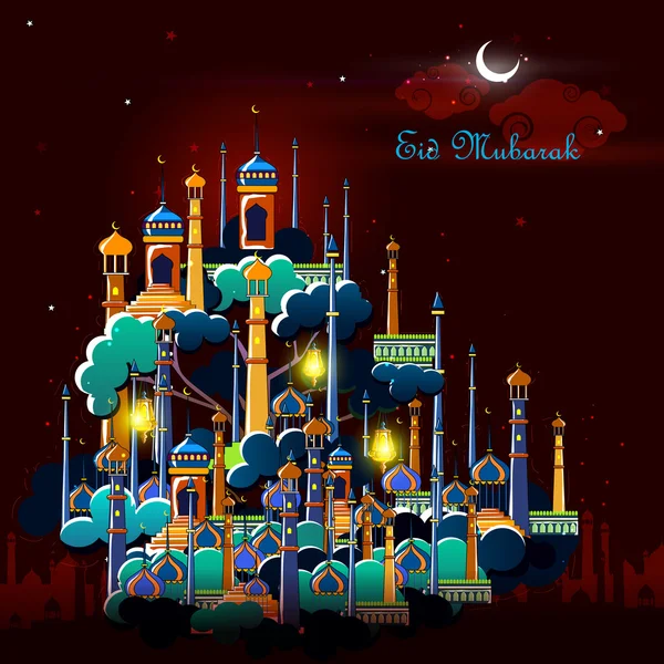 Eid mubarak bakgrund — Stock vektor