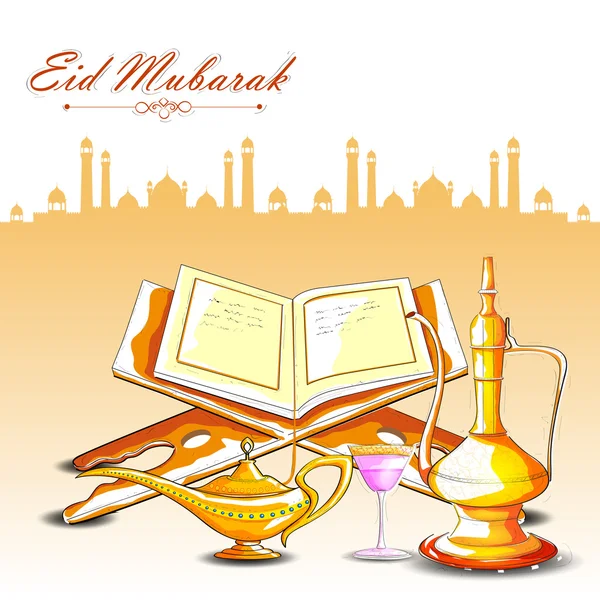 Eid sfondo mubarak — Vettoriale Stock