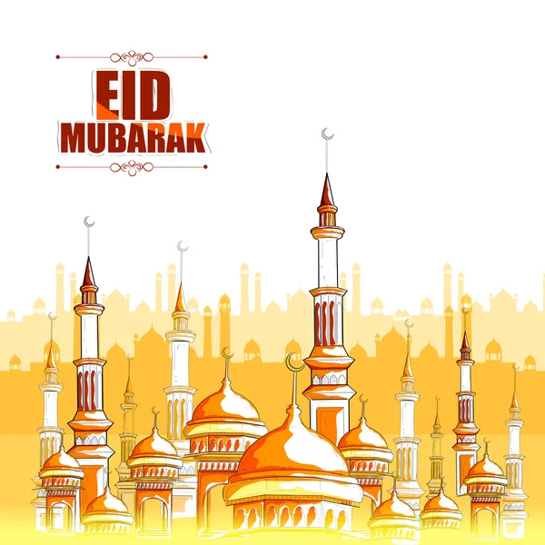Eid mubarak achtergrond — Stockvector