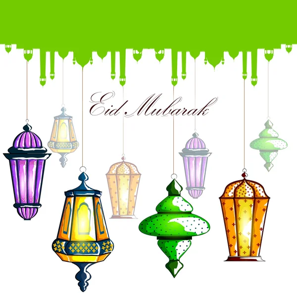 Eid mubarak fundo —  Vetores de Stock