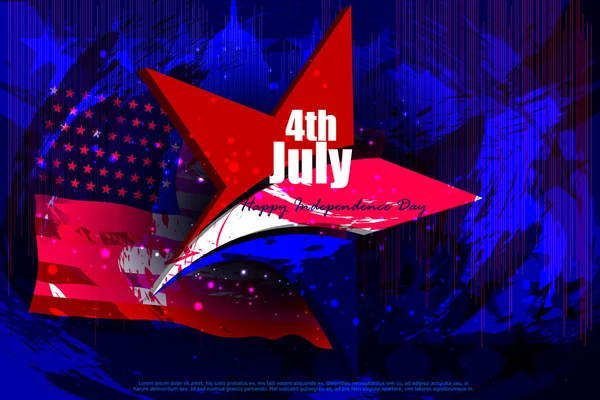 第四次 7 月，美国独立日 — 图库矢量图片