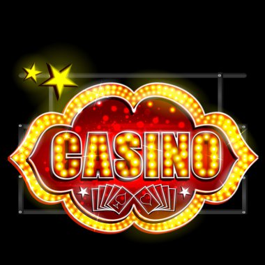 Neon ışık tabela Casino için