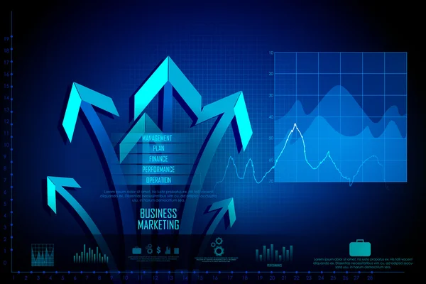 Diagramme de graphique financier d'entreprise — Image vectorielle