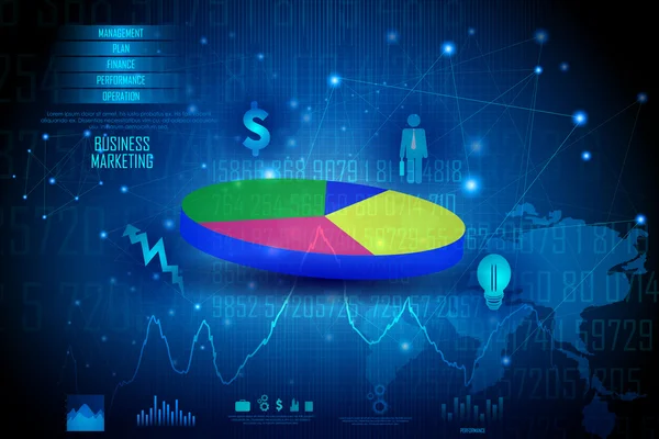 Gráfico financeiro de negócios Diagrama Gráfico —  Vetores de Stock