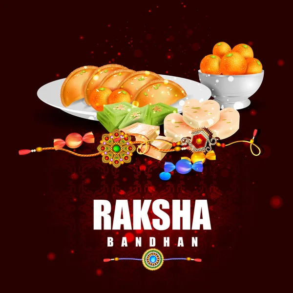 Raksha Bandhan háttere az indiai fesztivál ünnepe — Stock Vector