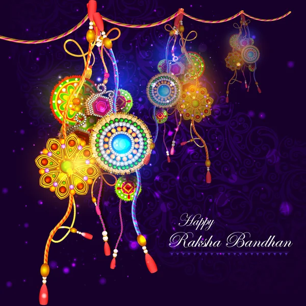 Raksha Bandhan φόντο για την ινδική γιορτή Φεστιβάλ — Διανυσματικό Αρχείο