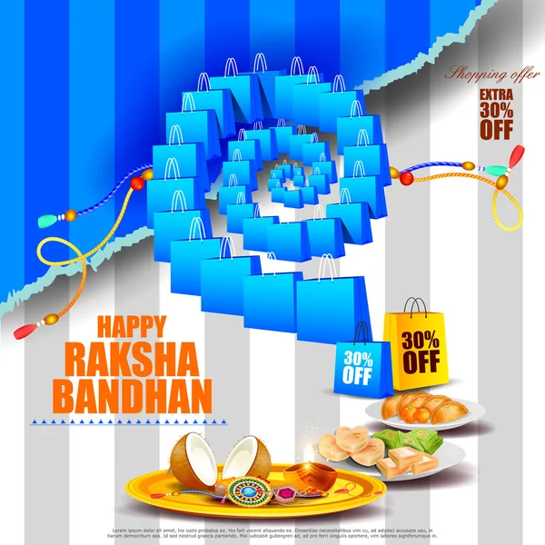 Raksha bandhan fundo para a celebração do festival indiano —  Vetores de Stock