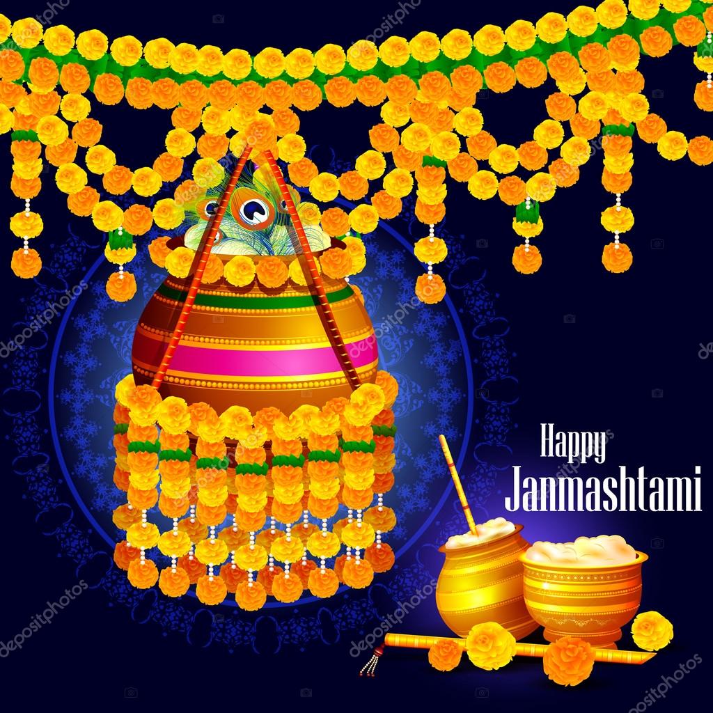 Happy Krishna Janmashtami Stock Vector C Snapgalleria 120127886
