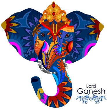 Ganesh Chaturthi zemin üzerinde Lord Ganpati