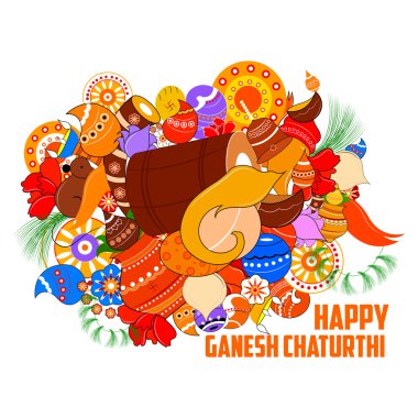 mutlu ganesh chaturthi arka plan