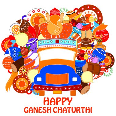 mutlu ganesh chaturthi arka plan