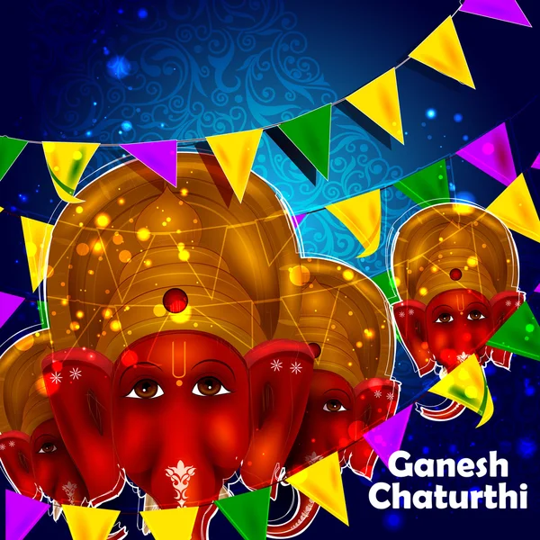 Ganesh Chaturthi zemin üzerinde Lord Ganpati — Stok Vektör