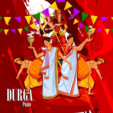 Mutlu Durga Puja Hindistan bayram geçmişi
