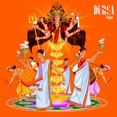 Mutlu Durga Puja Hindistan bayram geçmişi