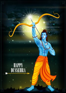 Festival Hindistan gösterilen mutlu Dussehra arka plan