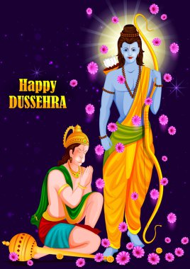 Festival Hindistan gösterilen mutlu Dussehra arka plan