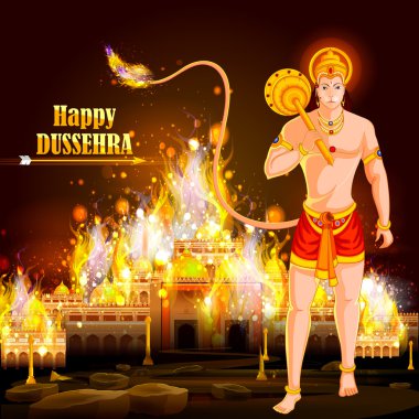 Festival Hindistan gösterilen mutlu Dussehra arka plan