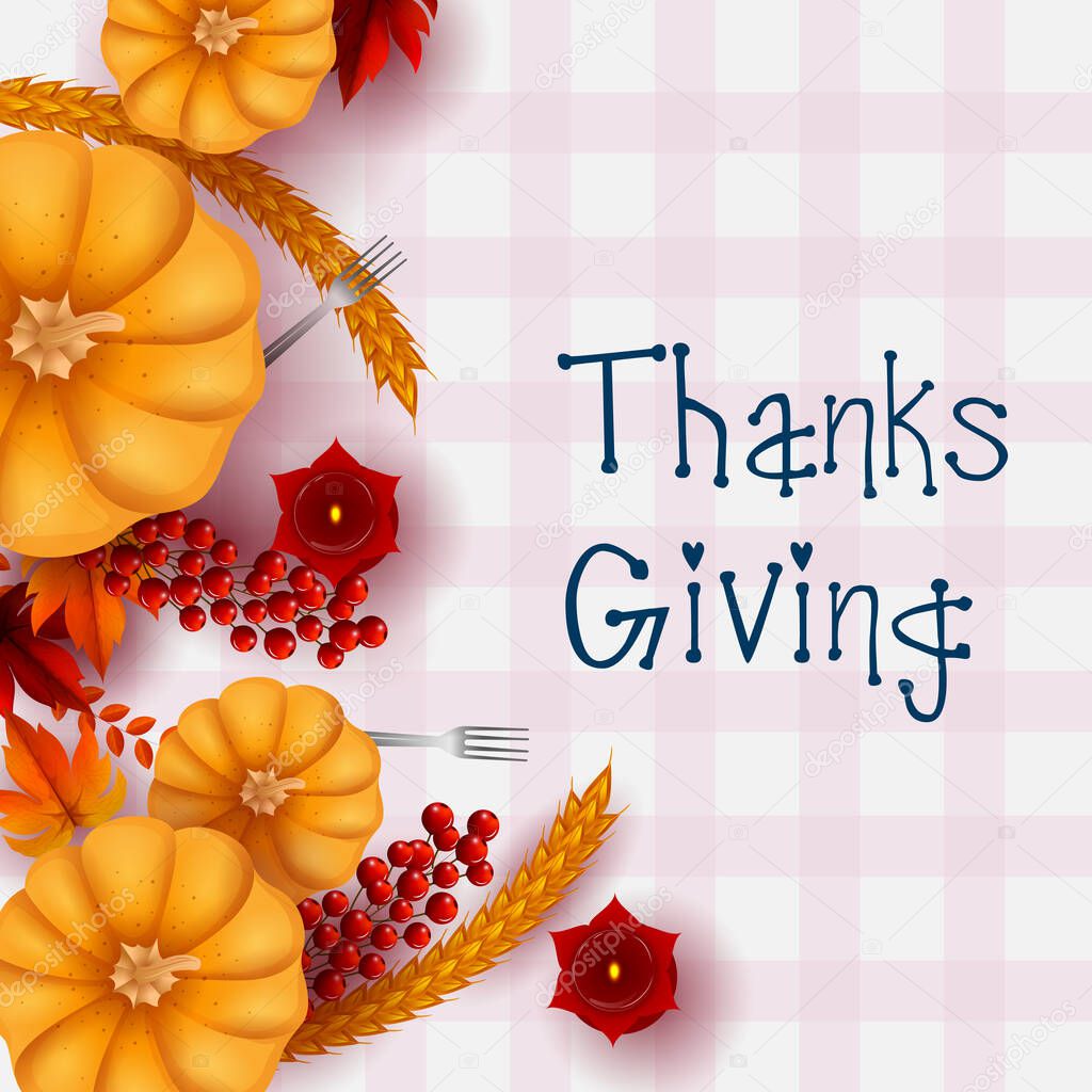 vector illustration of Thanksgiving Harvesting festival background