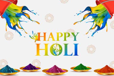 Holi 'nin Hindistan' da kutladığı renk festivali için renkli arka plan