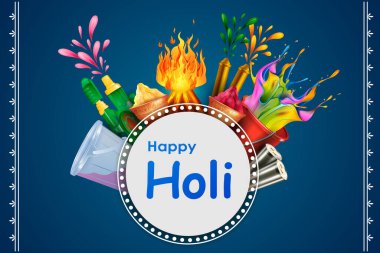 Holi 'nin Hindistan' da kutladığı renk festivali için renkli arka plan