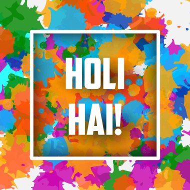 Holi 'nin Hindistan' da kutladığı renk festivali için renkli arka plan