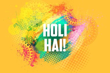 Holi 'nin Hindistan' da kutladığı renk festivali için renkli arka plan