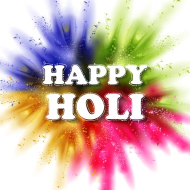 Holi 'nin Hindistan' da kutladığı renk festivali için renkli arka plan