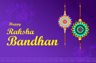 Hint festivali Raksha bandosu kutlaması için Rakhi arka planının vektör çizimi