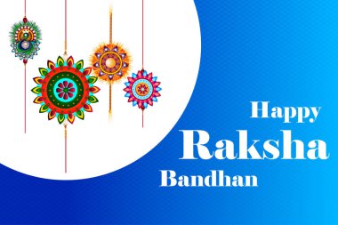 Hint festivali Raksha bandosu kutlaması için Rakhi arka planının vektör çizimi