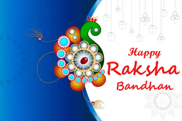 Vektorová ilustrace Rakhi pozadí pro indický festival Raksha bandhan oslavy — Stockový vektor