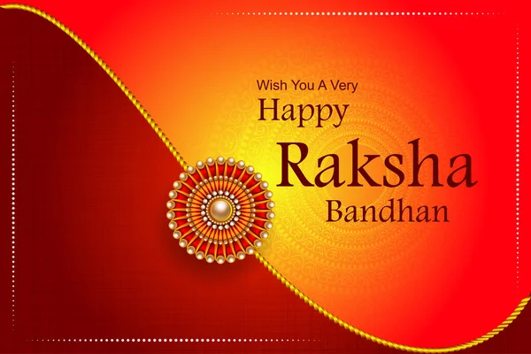 印度Raksha bandhan节庆祝活动Rakhi背景的矢量图解 — 图库矢量图片