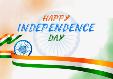 Hindistan 'ın Bağımsızlık Günü arkaplanındaki Hint Bayrağının çizimi
