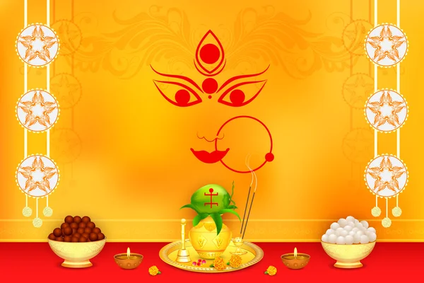 Souhaite pour Durga Puja — Image vectorielle