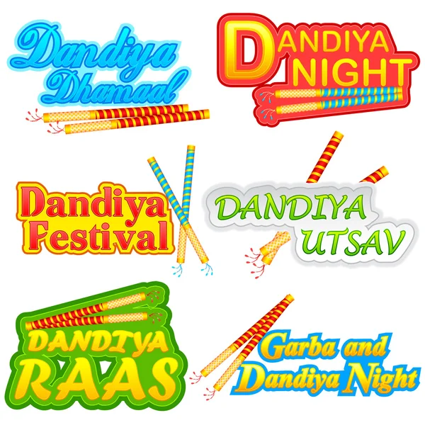 People doing Dandiya — Stock Vector