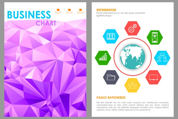 Desenho de brochura empresarial —  Vetores de Stock