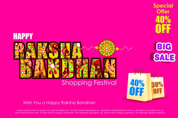 Raksha bandhan venda de compras —  Vetores de Stock