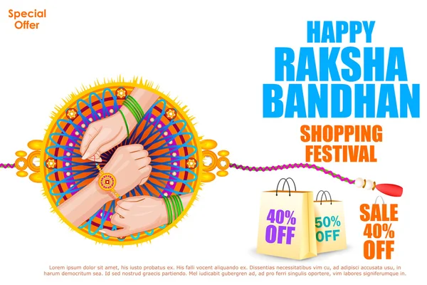 Compras Raksha bandhan Venta — Archivo Imágenes Vectoriales