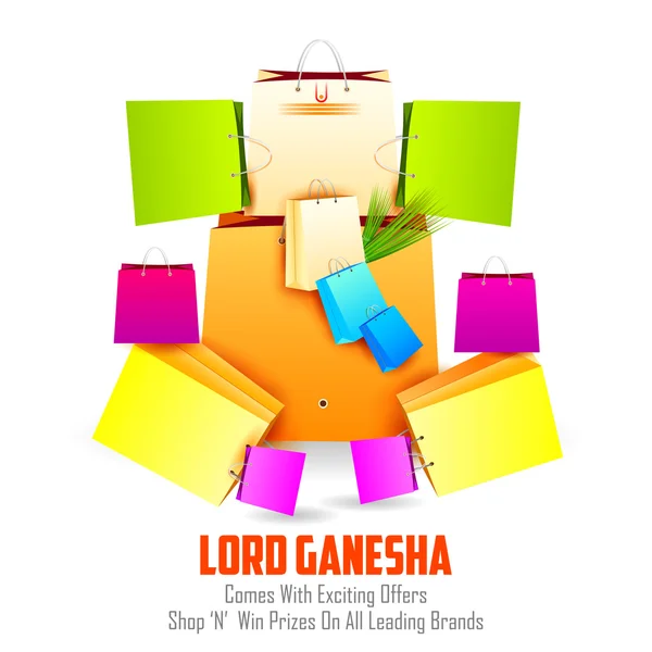 Lord Ganesha Ganesh Chaturthi satış teklif için — Stok Vektör