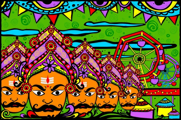 Ravana monstruo para Dussehra — Archivo Imágenes Vectoriales