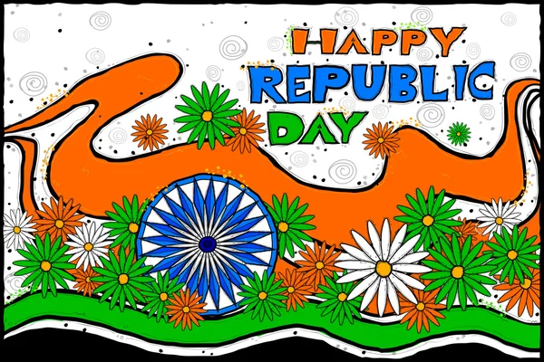 Fondo de celebración del Día de la República India — Archivo Imágenes Vectoriales
